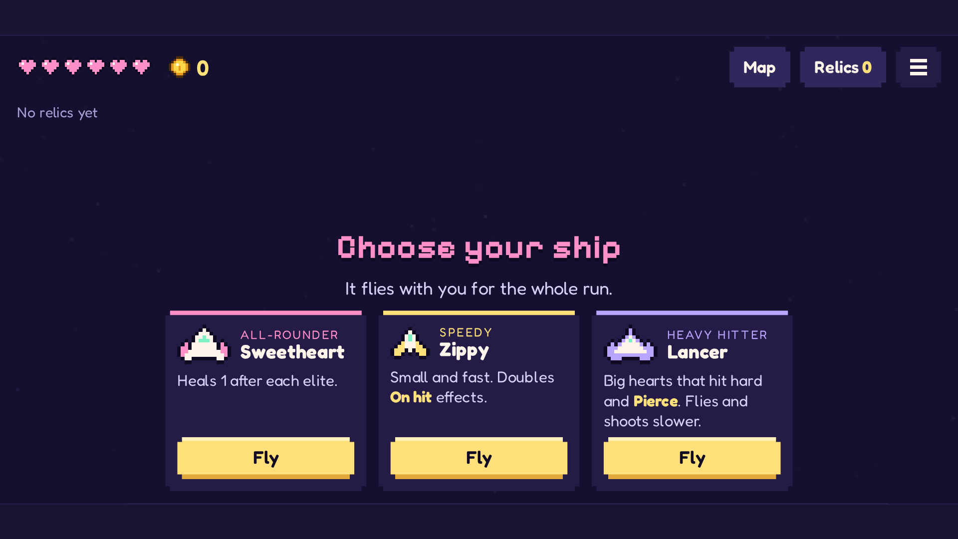 Choosing a ship
